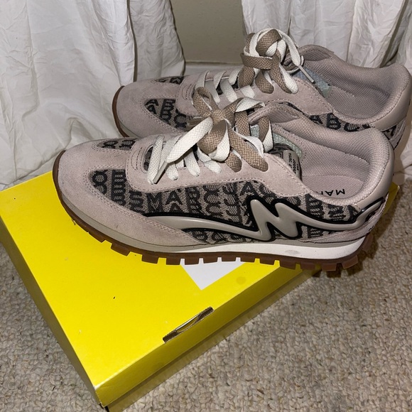 Marc Jacobs Shoes - Marc Jacobs Beige and Black Women's Sneakers